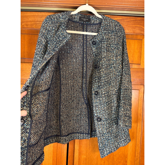 Talbots Tweed Blazer Structured Italian Boucle Fully Lined Multicolor Women's 2P - Picture 3 of 9